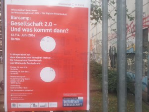 Poster zum BarCamp Gesellschaft 2.0 in Berlin